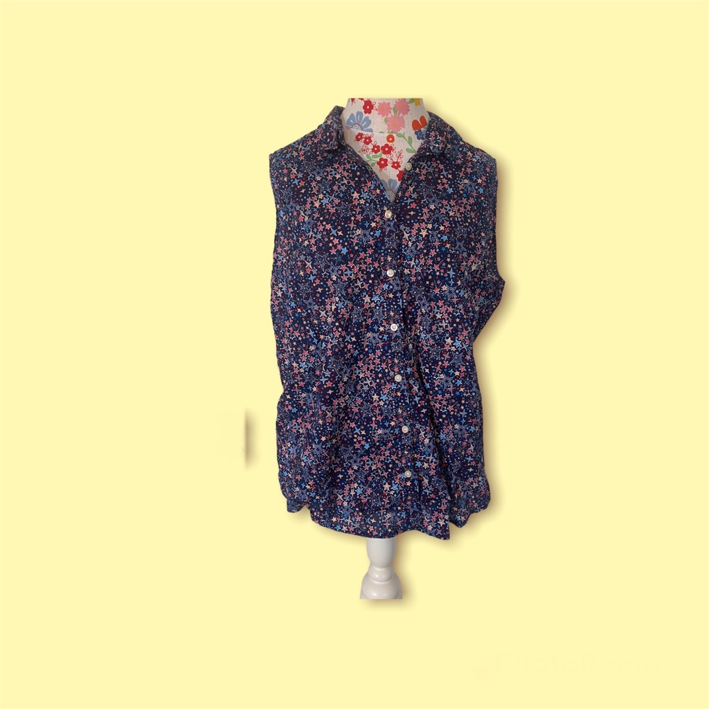 Patterned Patriotic Star Button-Down